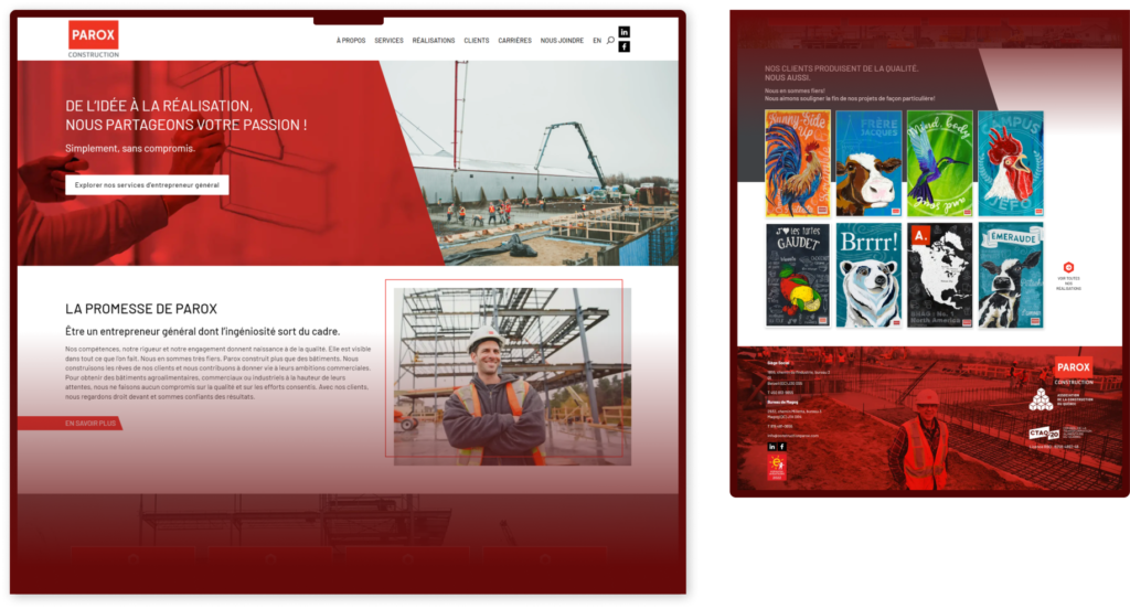 Parox Construction's Website