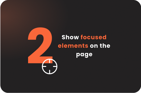 Focused elements on the page